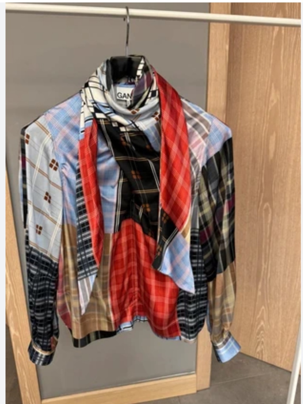 NWT Ganni 92% Silk Blouse